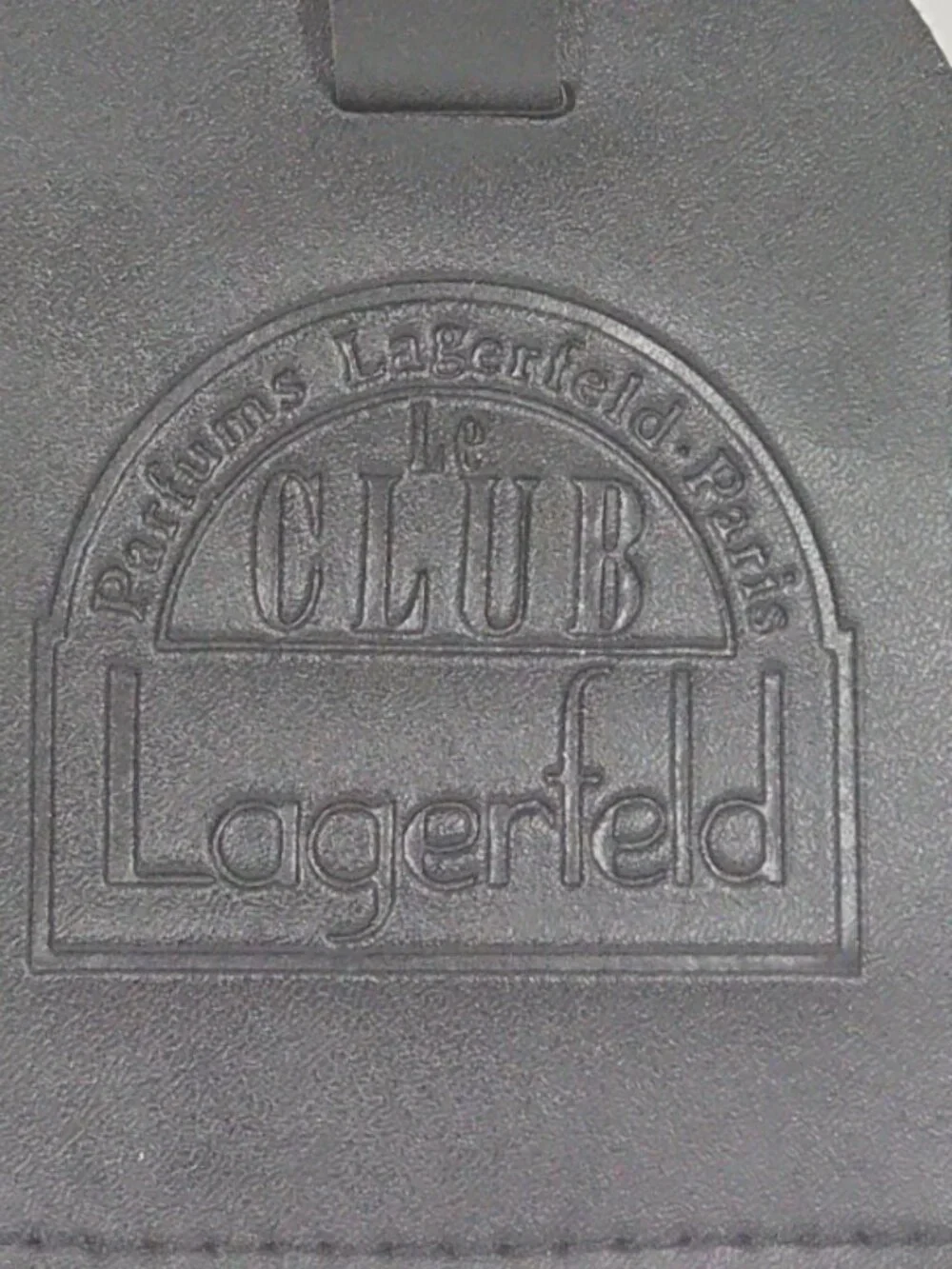 Le Club Lagerfeld Luggage Tag for Suitcase Leather Parfums Lagerfeld Paris